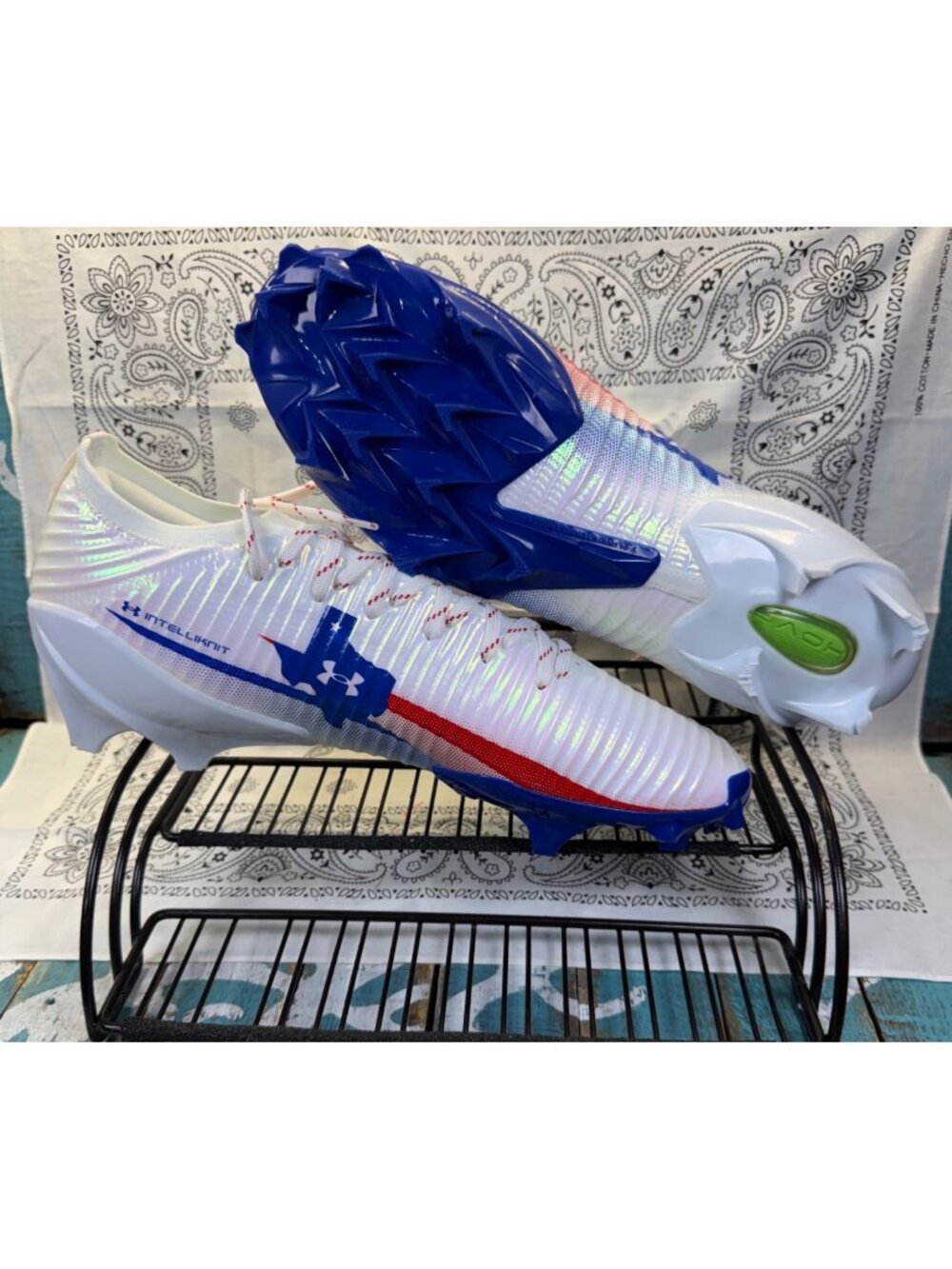 Under Armour Blur Pro Texas Football Cleats White 6005553-100 Men’s Size 13
